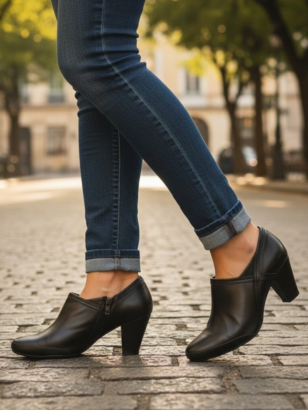 Clarks "Artisan" Black Leather Bootie